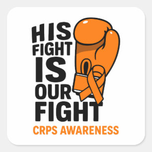 Pegatina Cuadrada Su lucha es nuestro apoyo al CRPS