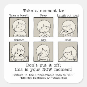 Pegatina Cuadrada Su momento AHORA