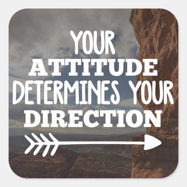 Pegatina Cuadrada Su presupuesto de dirección (Anverso)