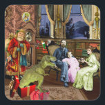 Pegatina Cuadrada Su primer T-Rex<br><div class="desc">© El Diputado,  2013</div>