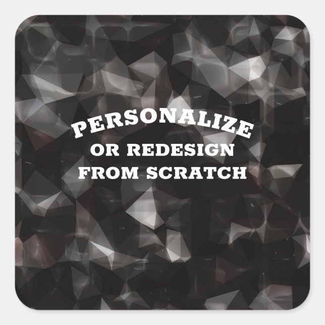 Pegatina Cuadrada Su Texto o Diseño Aquí - Crear una Personalización (Anverso)