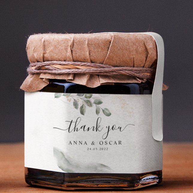 Pegatina Cuadrada Suave hoja de acuarela de Greenery | Polvo de oro (Subido por el creador)