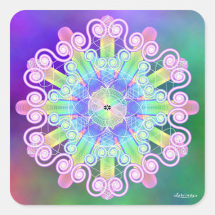 Pegatina Cuadrada Suavemente, suave