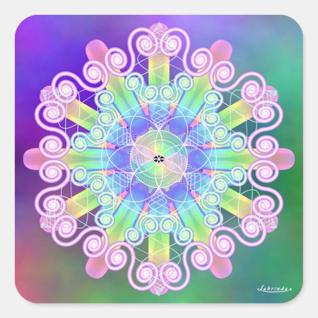 Pegatina Cuadrada Suavemente, suave (Anverso)