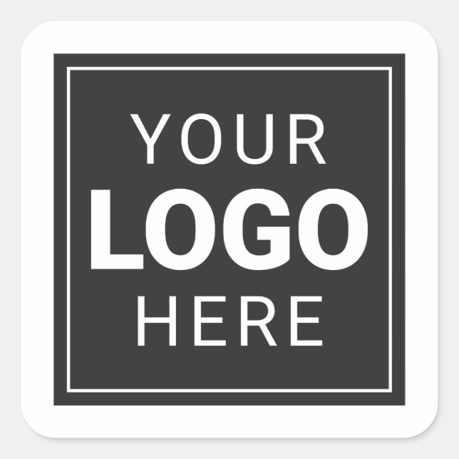 Pegatina Cuadrada Sube el logotipo de tu marca (Anverso)