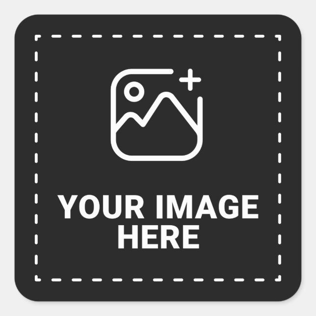 Pegatina Cuadrada Sube tu imagen (Anverso)