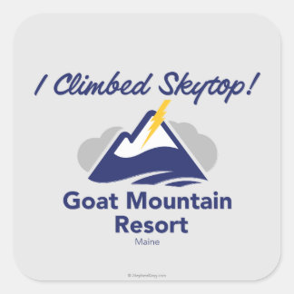 Pegatina Cuadrada ¡Subí por la cima del cielo!