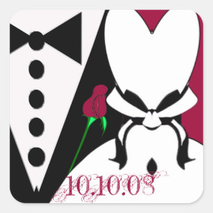 Pegatina Cuadrada Subió Cambia el color para coordinar con el evento