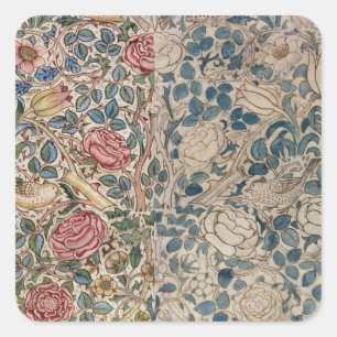 Pegatina Cuadrada "Subió" diseño del papel pintado (el lápiz y w/