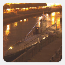 Pegatina Cuadrada Submarino en San Petersburgo