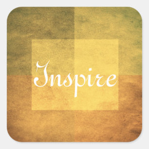 Pegatina Cuadrada sucio acuarela-como el extracto gráfico 2
