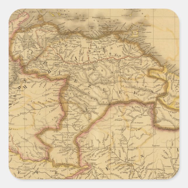 Pegatina Cuadrada Sudamérica 30 (Anverso)