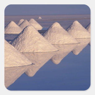 Pegatina Cuadrada Sudamérica, Bolivia. Salar de Uyuni