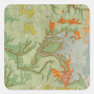 Pegatina Cuadrada Sudoeste Colorado y partes de New México