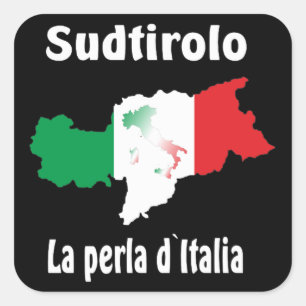 Pegatina Cuadrada Südtirol - Alto Adige - Italien - Italia Aufkleber
