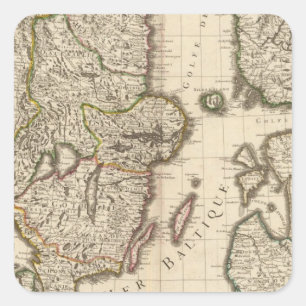 Pegatina Cuadrada Suecia, Noruega, Europa