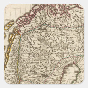 Pegatina Cuadrada Suecia, Noruega, Europa