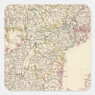 Pegatina Cuadrada Suecia, sur 2