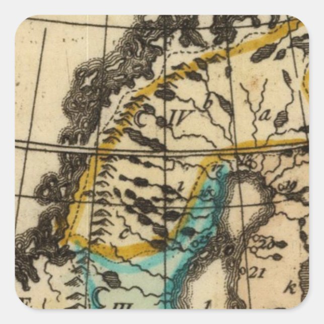 Pegatina Cuadrada Suecia y Finlandia (Anverso)