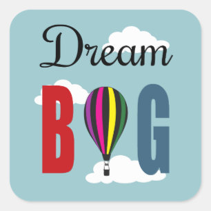 Pegatina Cuadrada Sueño grande