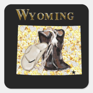 PEGATINA CUADRADA SUEÑO WYOMING