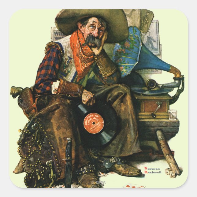 Pegatina Cuadrada Sueños de hace mucho tiempo (Anverso)