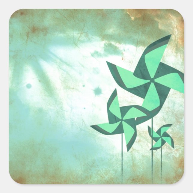 Pegatina Cuadrada sueños de pinza (Anverso)