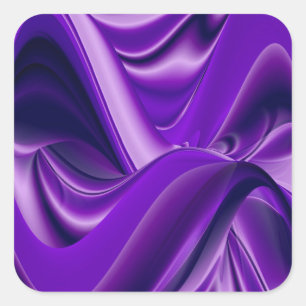 Pegatina Cuadrada Sueños del arcoiris de flores moradas