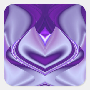 Pegatina Cuadrada Sueños del arcoiris de flores moradas