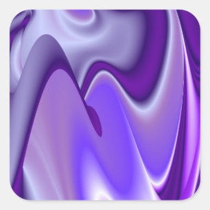 Pegatina Cuadrada Sueños del arcoiris de flores moradas