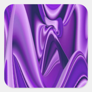 Pegatina Cuadrada Sueños del arcoiris de flores moradas