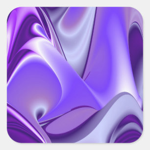 Pegatina Cuadrada Sueños del arcoiris de flores moradas