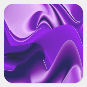 Pegatina Cuadrada Sueños del arcoiris de flores moradas