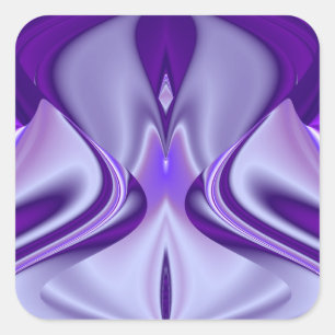 Pegatina Cuadrada Sueños del arcoiris de flores moradas
