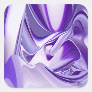 Pegatina Cuadrada Sueños del arcoiris de flores moradas