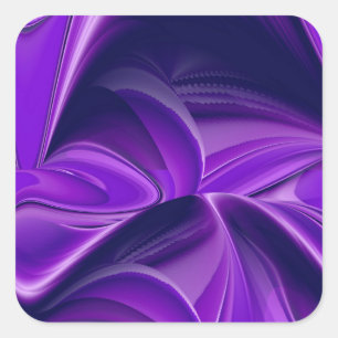 Pegatina Cuadrada Sueños del arcoiris de flores moradas
