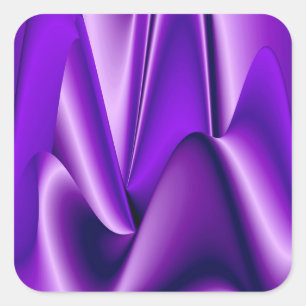Pegatina Cuadrada Sueños del arcoiris de flores moradas