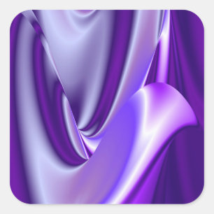 Pegatina Cuadrada Sueños del arcoiris de flores moradas