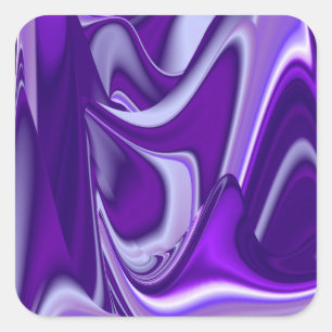 Pegatina Cuadrada Sueños del arcoiris de flores moradas