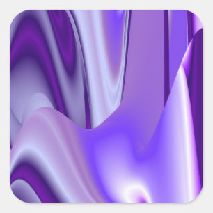 Pegatina Cuadrada Sueños del arcoiris de flores moradas
