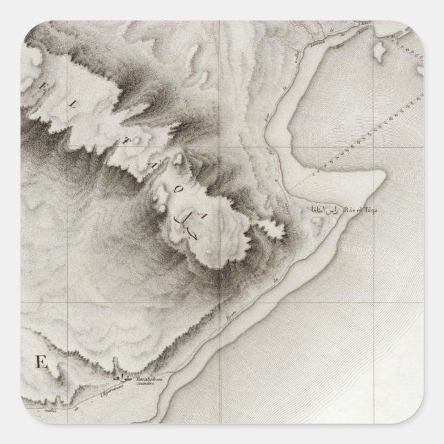 Pegatina Cuadrada Suez, Egipto (Anverso)