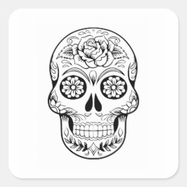 Pegatina Cuadrada Sugar Skull