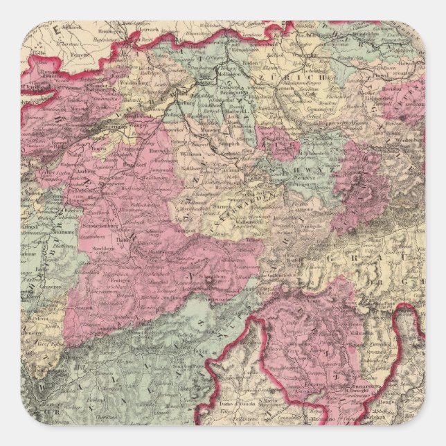 Pegatina Cuadrada Suiza 10 (Anverso)