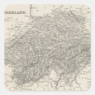 Pegatina Cuadrada Suiza 15