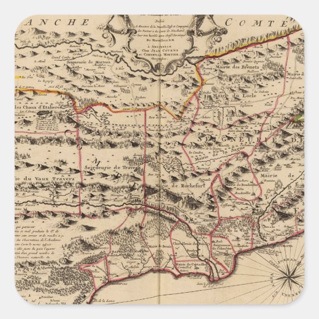 Pegatina Cuadrada Suiza 23 (Anverso)