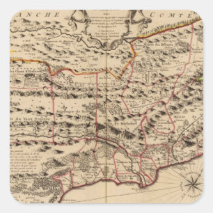 Pegatina Cuadrada Suiza 23