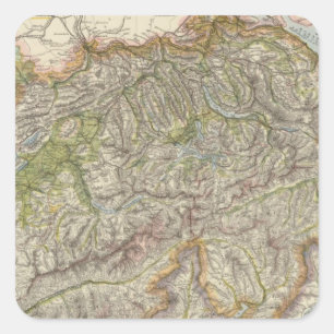 Pegatina Cuadrada Suiza 3