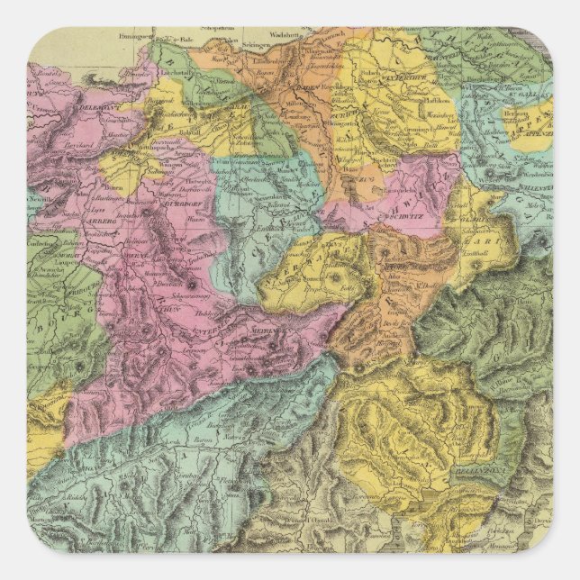 Pegatina Cuadrada Suiza 6 (Anverso)