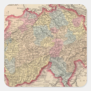 Pegatina Cuadrada Suiza 6