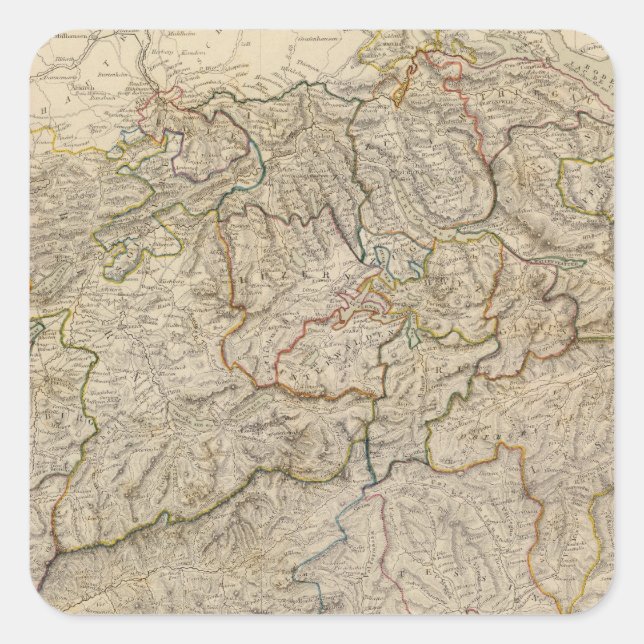 Pegatina Cuadrada Suiza 7 (Anverso)